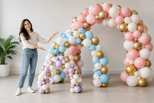 Guía de tamaños para arcos de globos fáciles