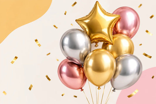 Globos metalizados para fiestas con mucho brillo